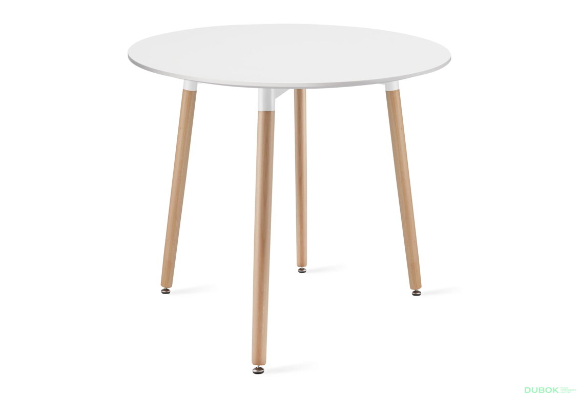 Obrázek 7 - Sada kulatý stůl KAMI 80 cm + 4 židle MARK bílé