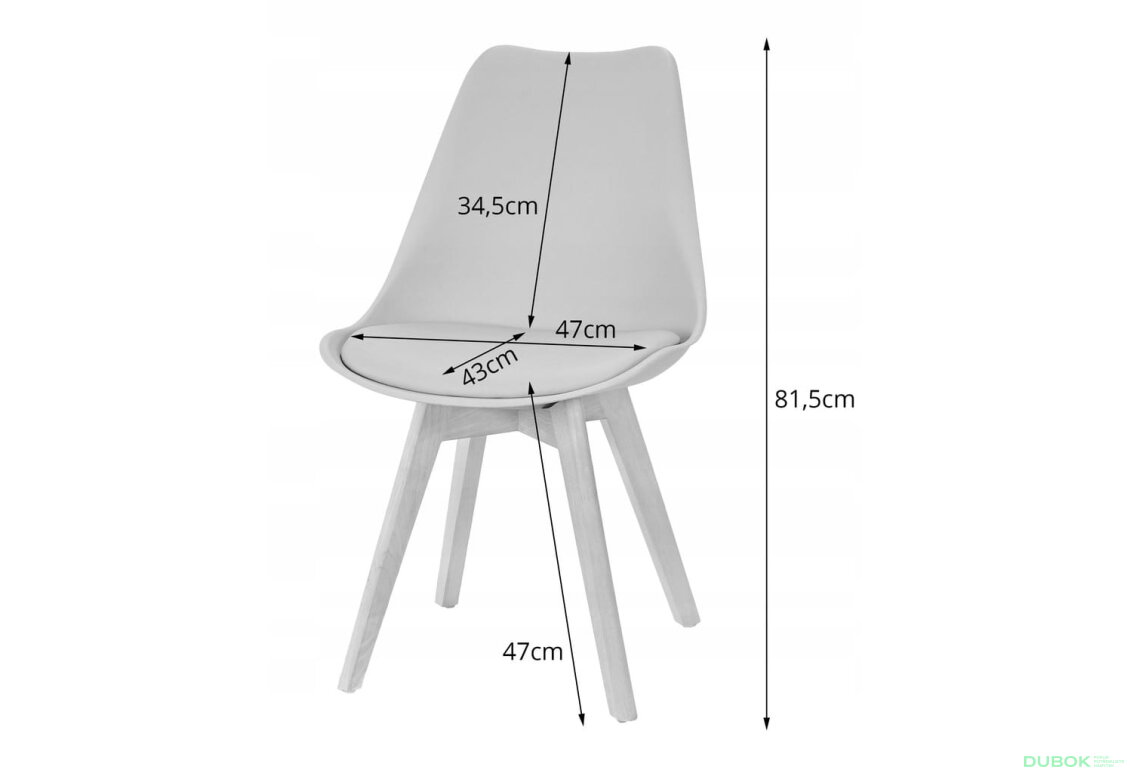 Obrázek 6 - Sada kulatý stůl KAMI 80 cm + 4 židle MARK bílé