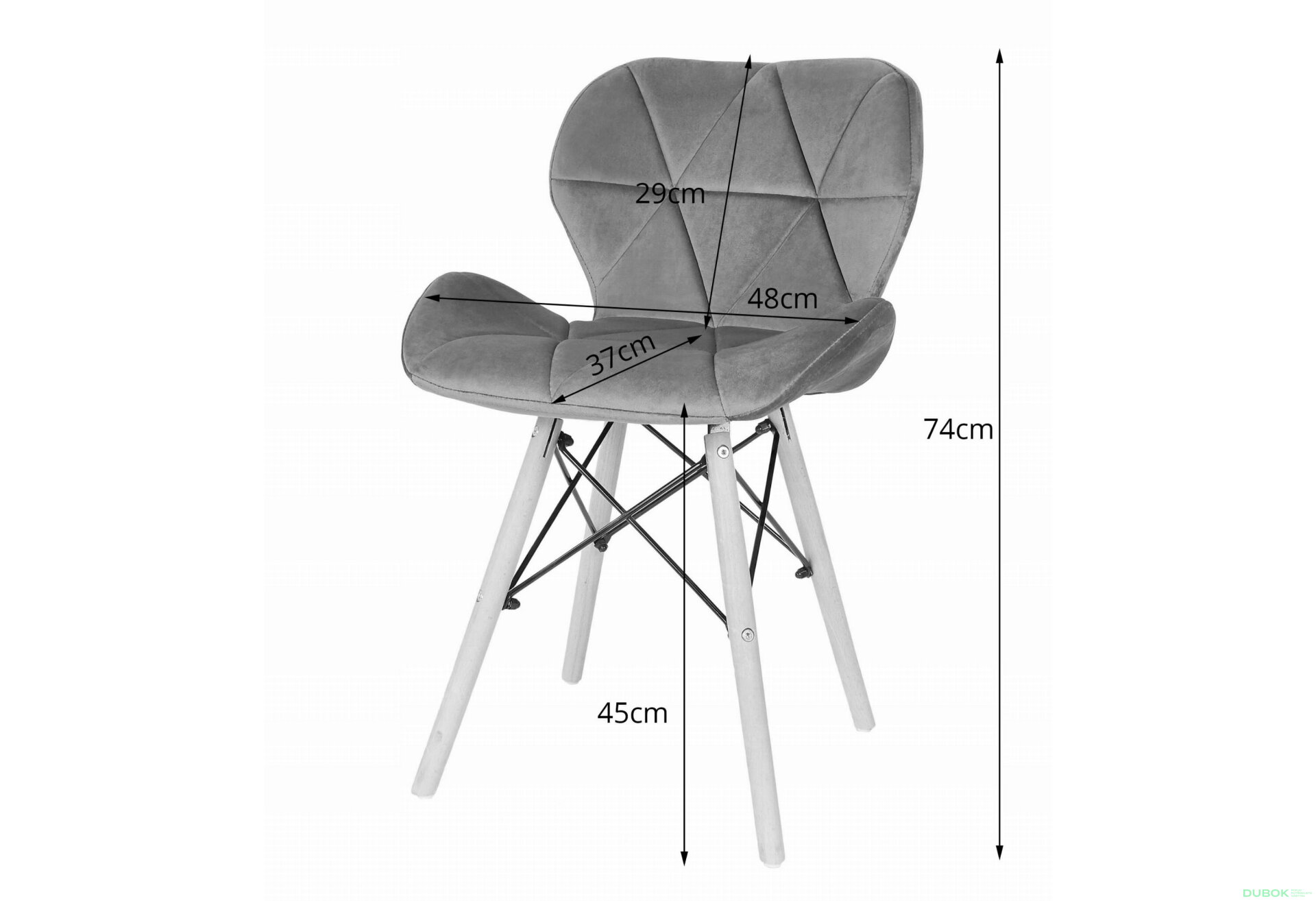 Obrázek 8 - Sada kulatý stůl TODI 80 cm bílý + 4 židle LAGO modré