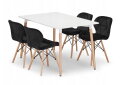 Obrázek 1 - Sada obdélníkový stůl ADRIA 120x80 bílý + 4 židle LAGO černé