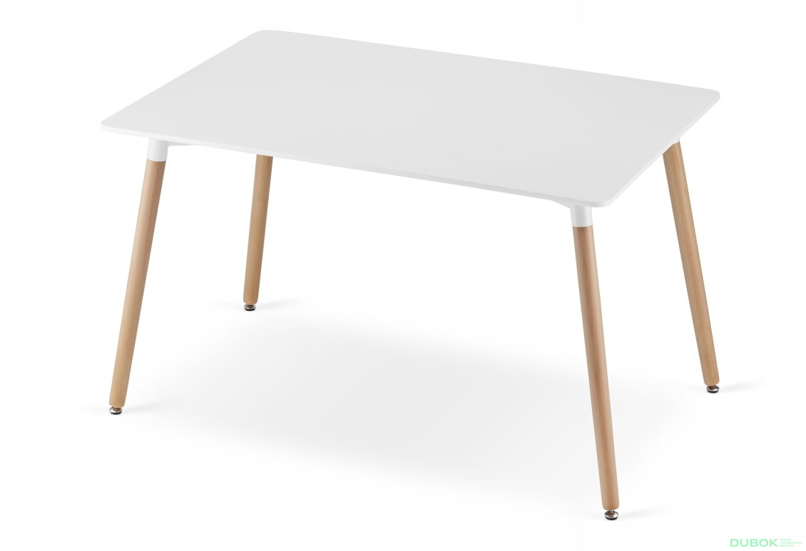 Obrázek 10 - Sada obdélníkový stůl ADRIA 120x80 bílý + 4 židle OSAKA modré