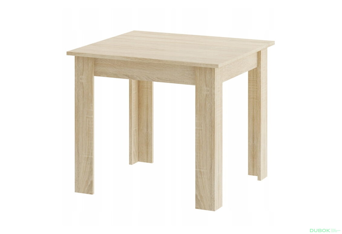 Obrázek 10 - Sada čtvercový stůl 80x80 dub sonoma + 4 židle OSAKA bílé