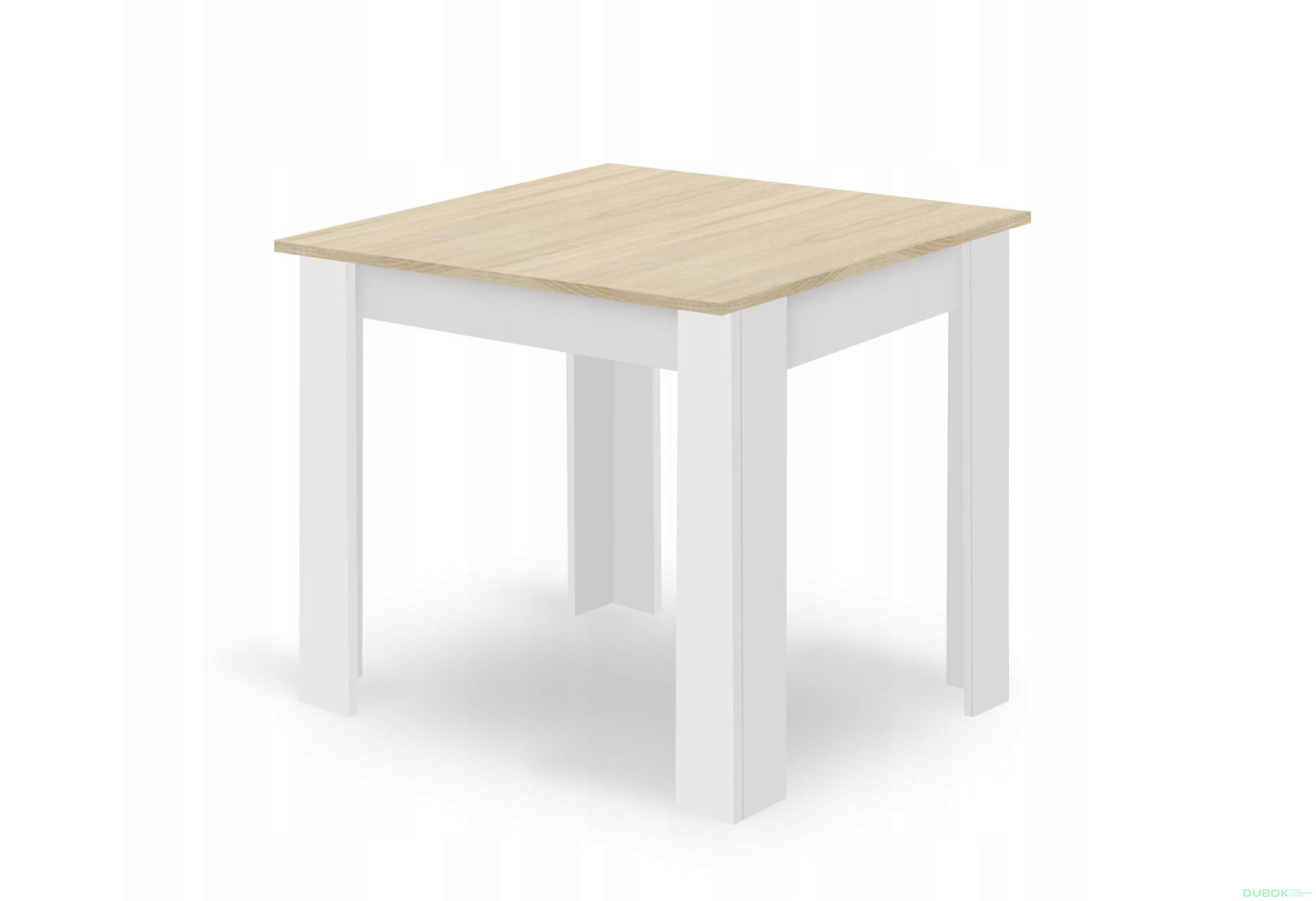 Obrázek 10 - Sada čtvercový stůl 80x80 dub sonoma + 4 židle OSAKA bílé