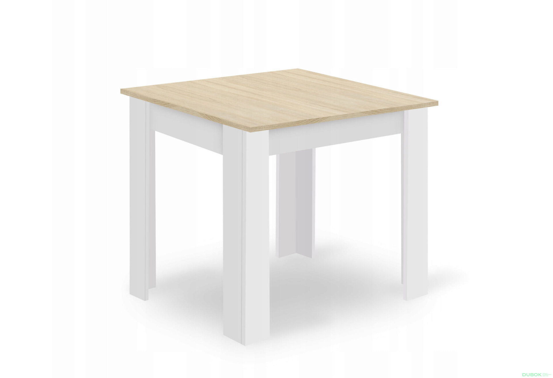 Obrázek 9 - Sada čtvercový stůl 80x80 dub sonoma + 4 židle OSAKA bílé