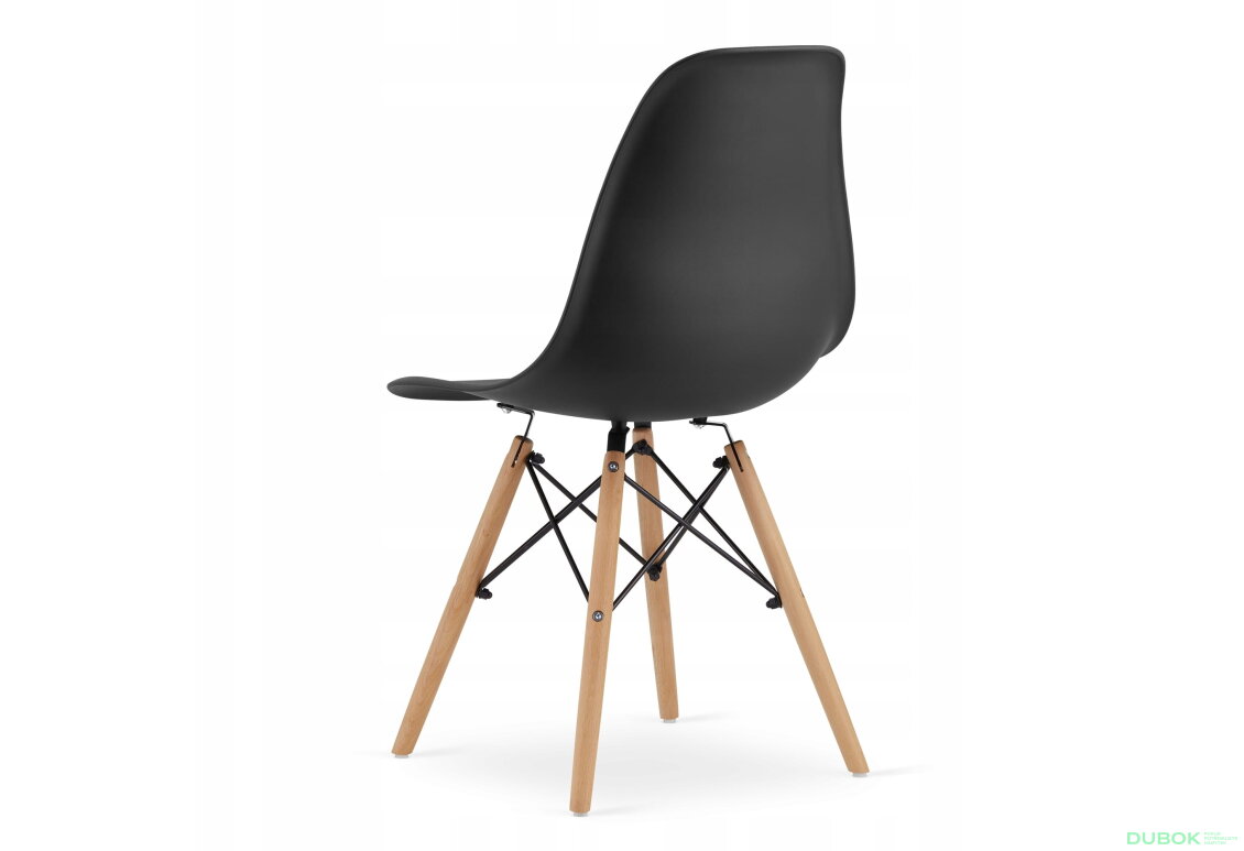 Obrázek 5 - Sada čtvercový stůl 80x80 dub sonoma + 4 židle OSAKA černé