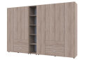 Obrázek 1 - Skříň sedmidveřová s regálem Gelar 309 cm Dub sonoma