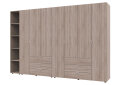 Obrázek 2 - Skříň sedmidveřová s regálem Gelar 309 cm Dub sonoma