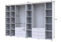 Obrázek 5 - Skříň sedmidveřová s regálem Gelar 309 cm Dub sonoma