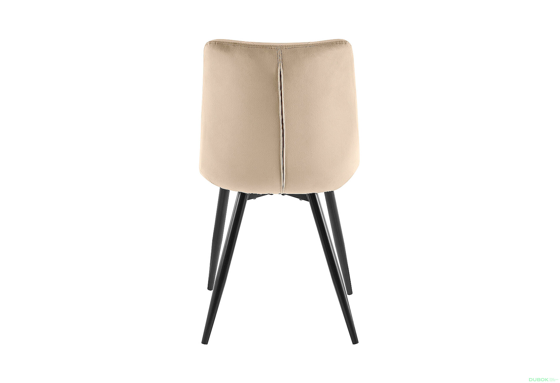 Obrázek 3 - Židle Ralph Velvet tmavě béžový Bluvel 40, kov černá matná