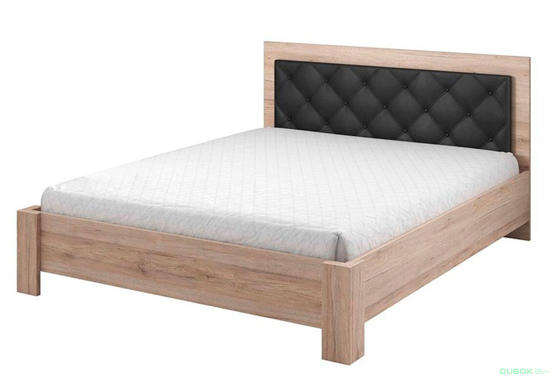 Postel 160x200 Bari san remo sand / černý lesk Idczak meble