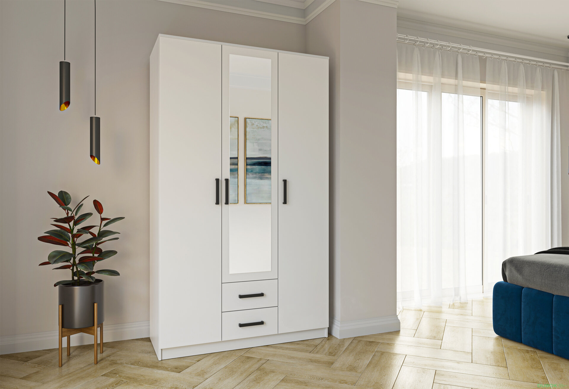 Obrázek 2 - Skříň Simple 3D+2š nymfaea alba