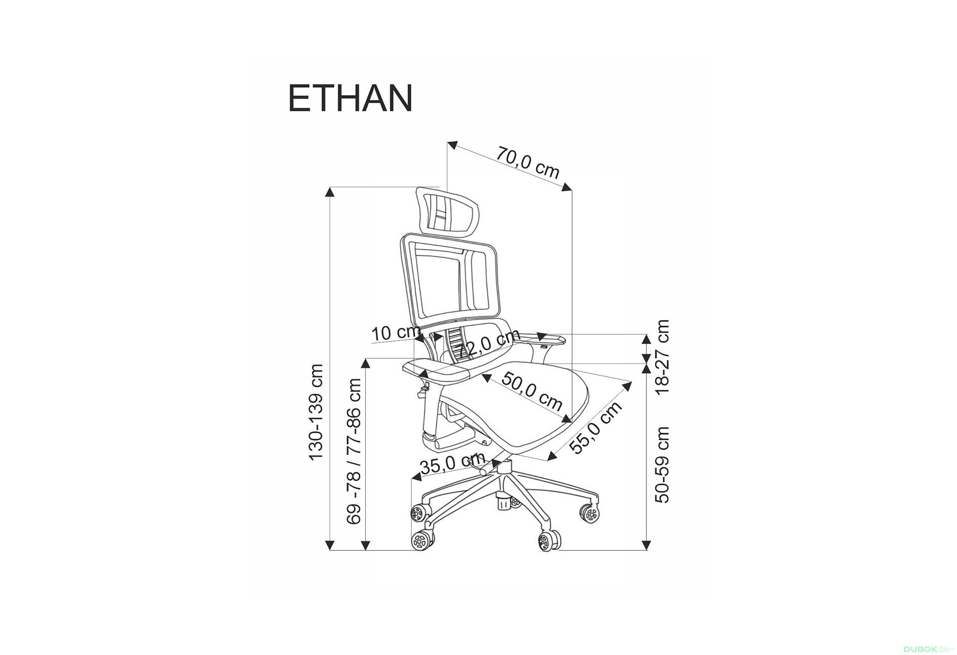 Obrázek 17 - Otočné křeslo Ethan popel
