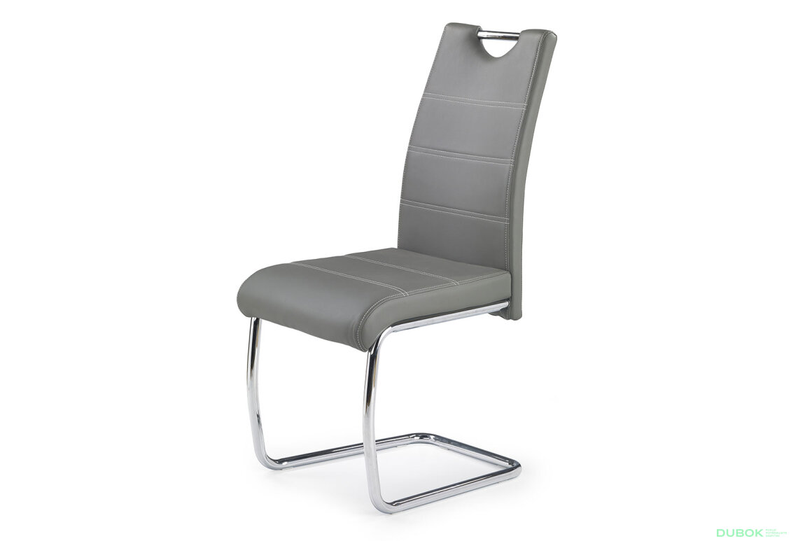 Židle K211 chrom, ekokůže popel