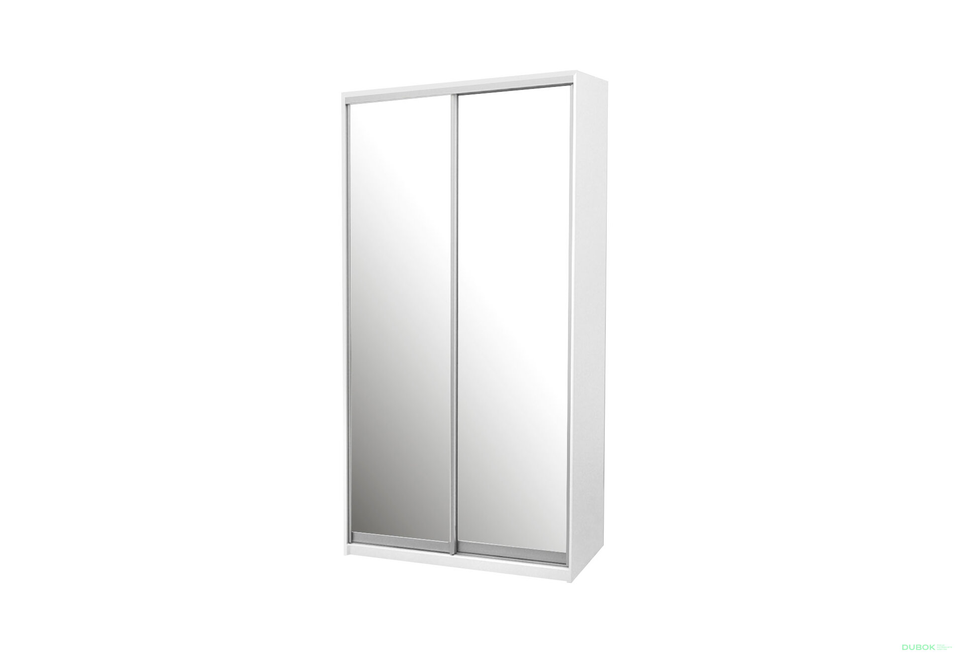Obrázek 1 - Skříň 2D 1200x2400x600, 2 zrcadla, bílá