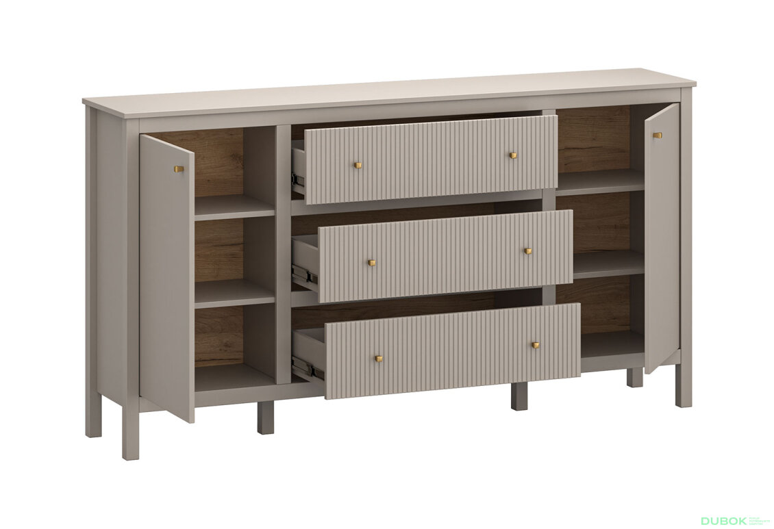 Obrázek 2 - Komoda 2d3s (E) taupe Kleo