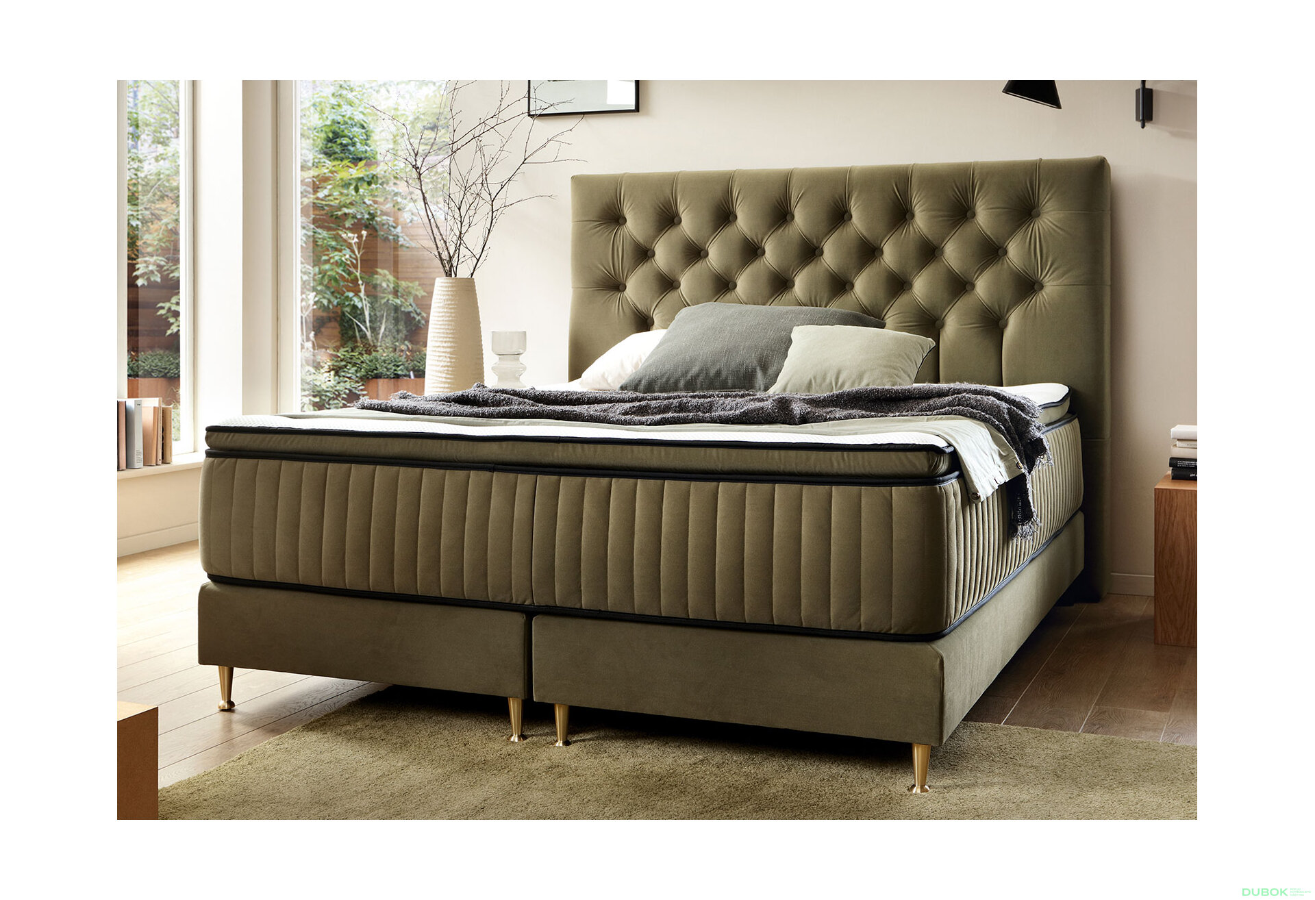 Obrázek 2 - Postel Astoria 180x200 s roštem Matt Velvet 38 Davis, pružiny 7 zón
