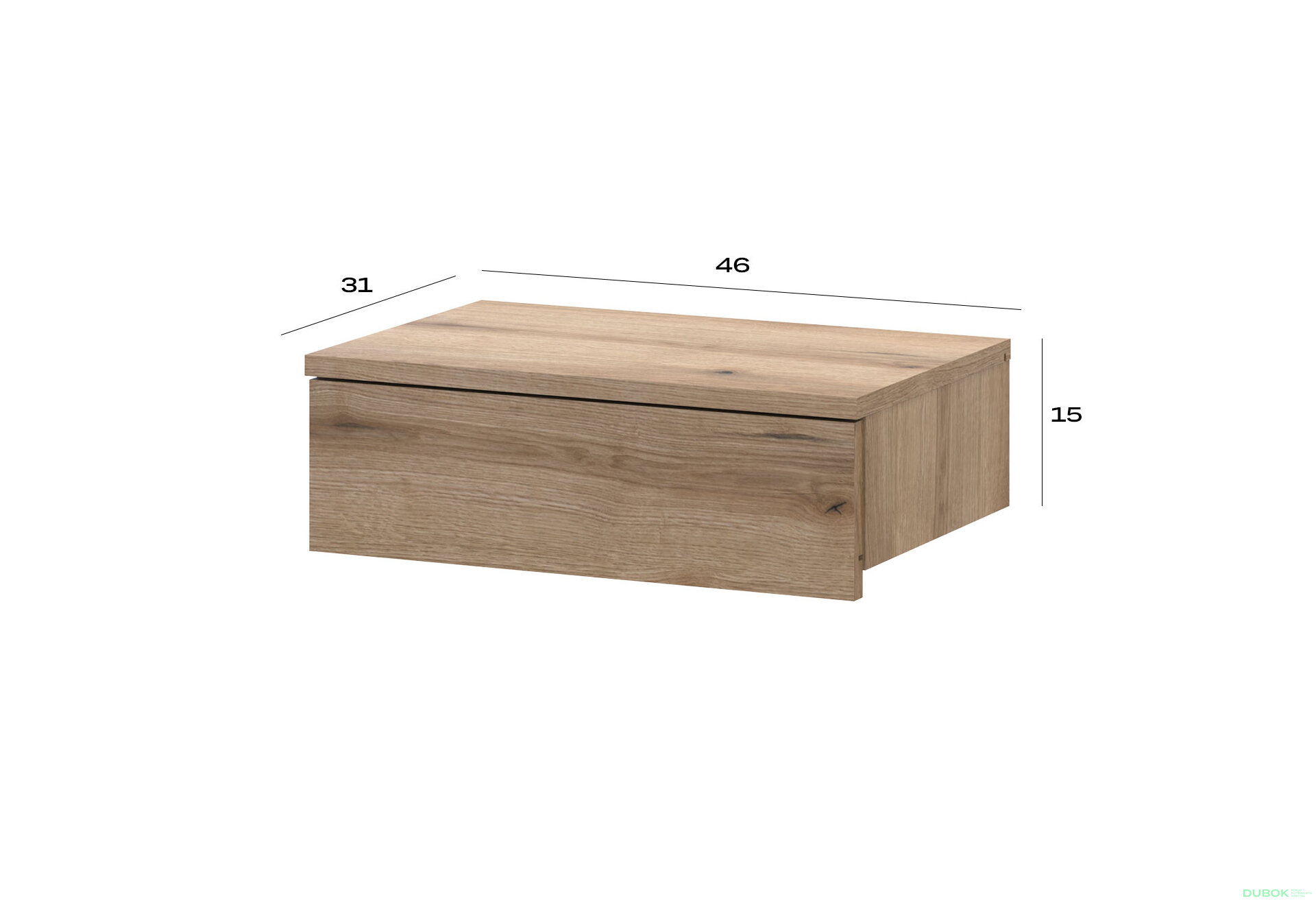Obrázek 7 - Noční stolek Levía dub evoke 1š 46x31x15
