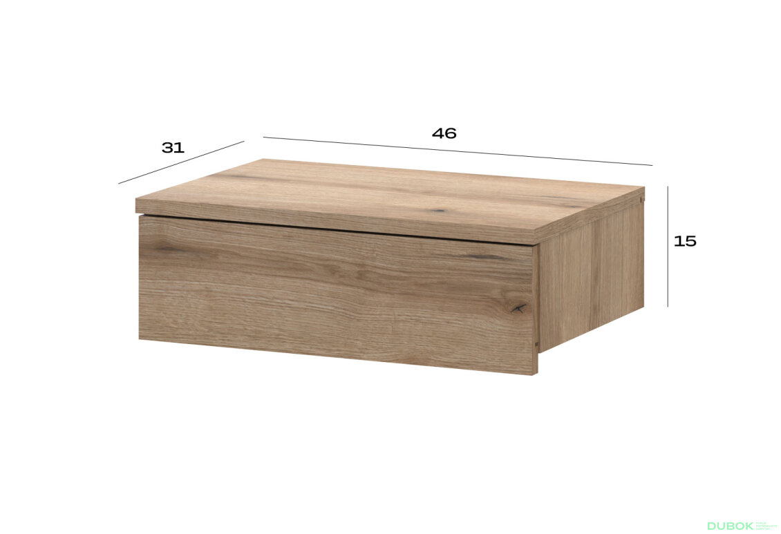 Obrázek 7 - Noční stolek Levía dub evoke 1š 46x31x15