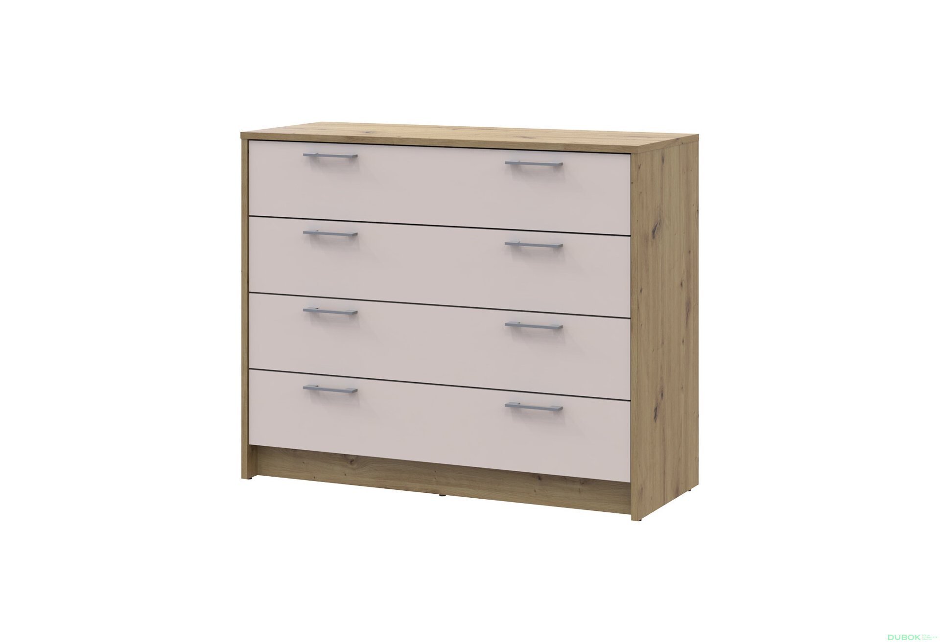 Obrázek 1 - Komoda Rondi 4 zásuvky 100x40x82 dub artisan / kašmír
