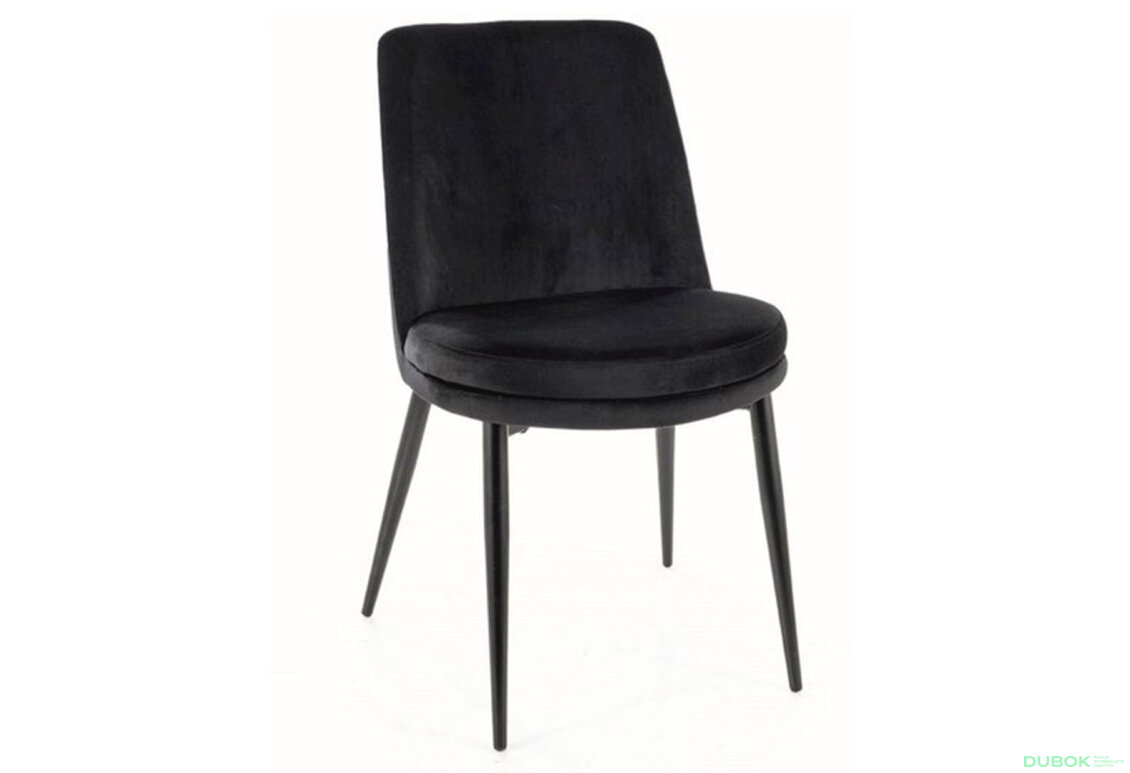 Obrázek 2 - Židle Kayla Velvet, černý Bluvel 19, kov černá matná