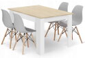 Obrázek 1 - Sada obdélníkový stůl 120x80 dub sonoma + 4 židle OSAKA šedé