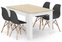 Obrázek 1 - Sada stůl obdélníkový 120x80 dub sonoma + 4 židle OSAKA černé