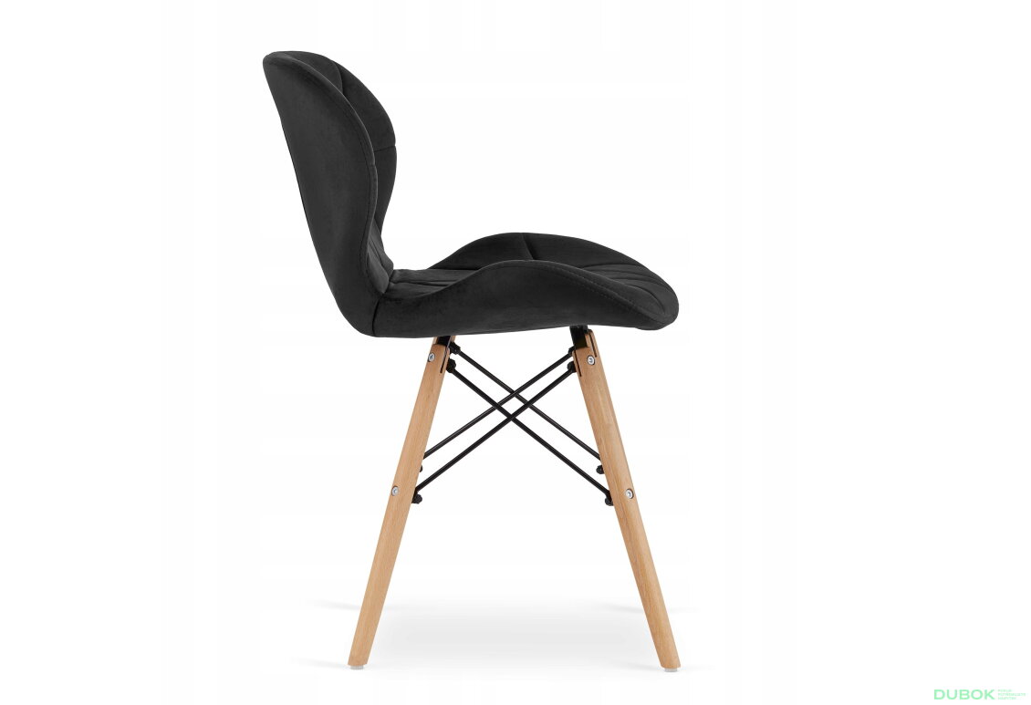 Obrázek 6 - Sada kulatý stůl TODI 80 bílý + 4 židle LAGO černé