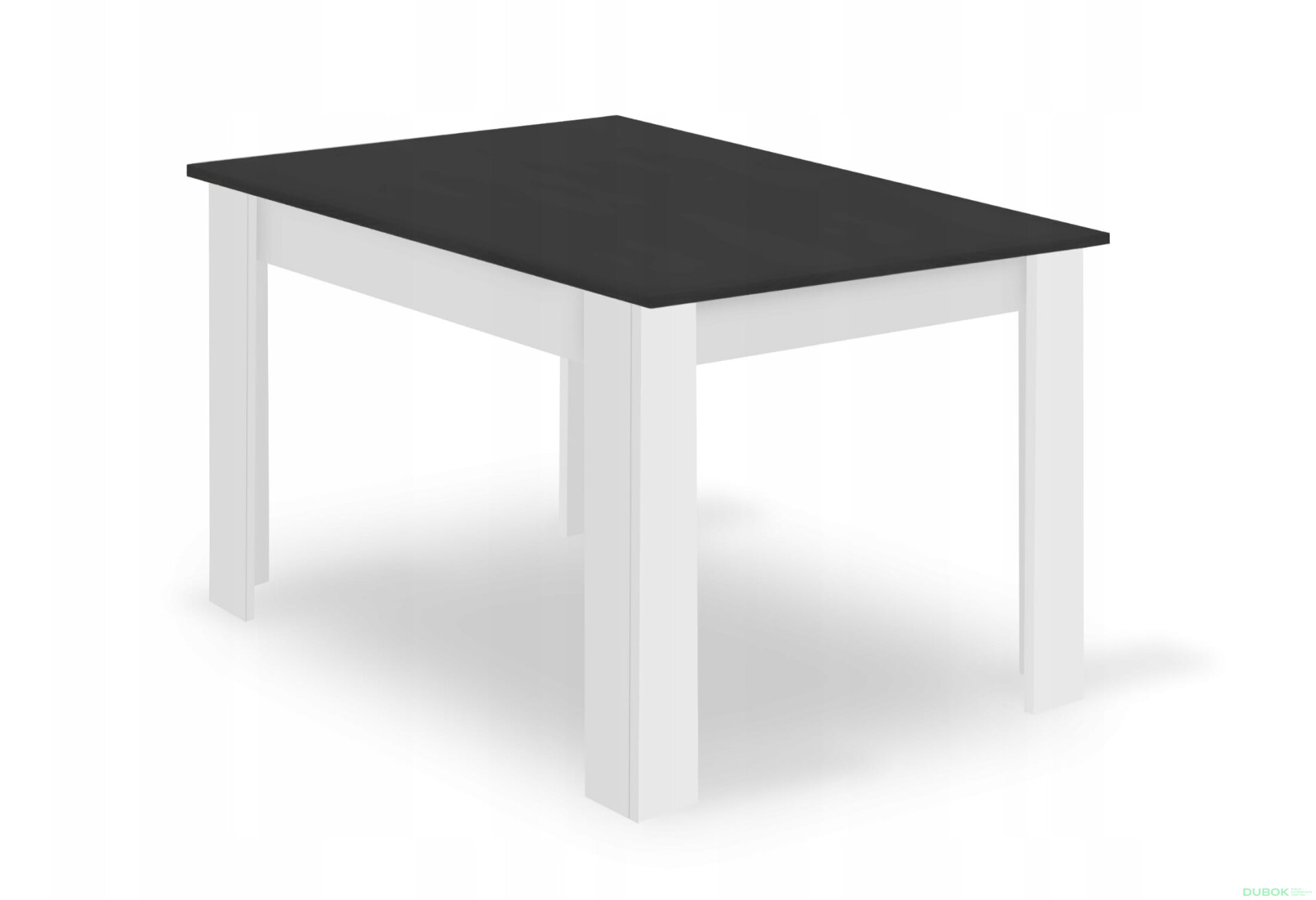Obrázek 10 - Sada obdélníkový stůl 120x80 černobílý + 4 židle OSAKA černé