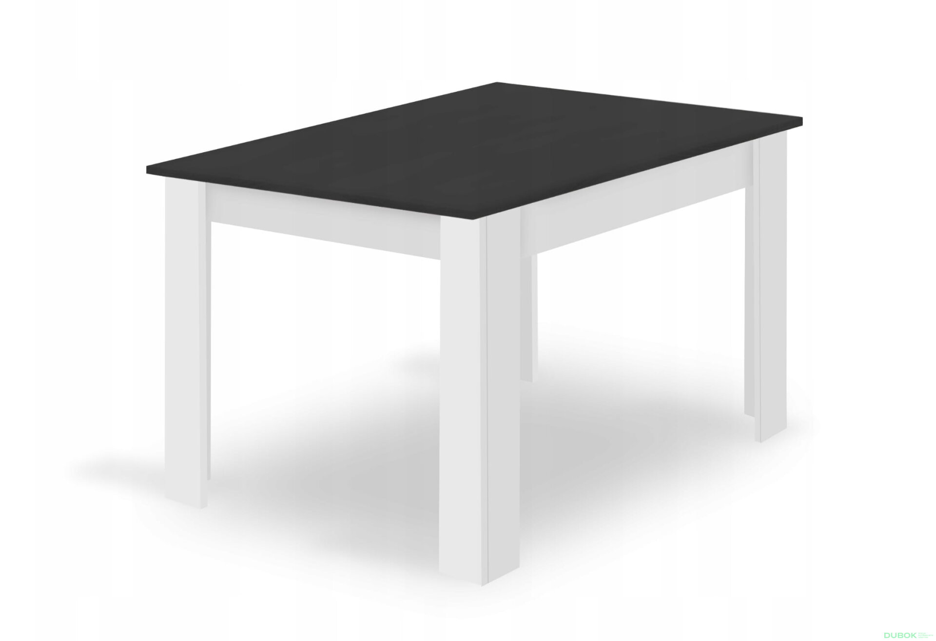 Obrázek 9 - Sada obdélníkový stůl 120x80 černobílý + 4 židle OSAKA černé