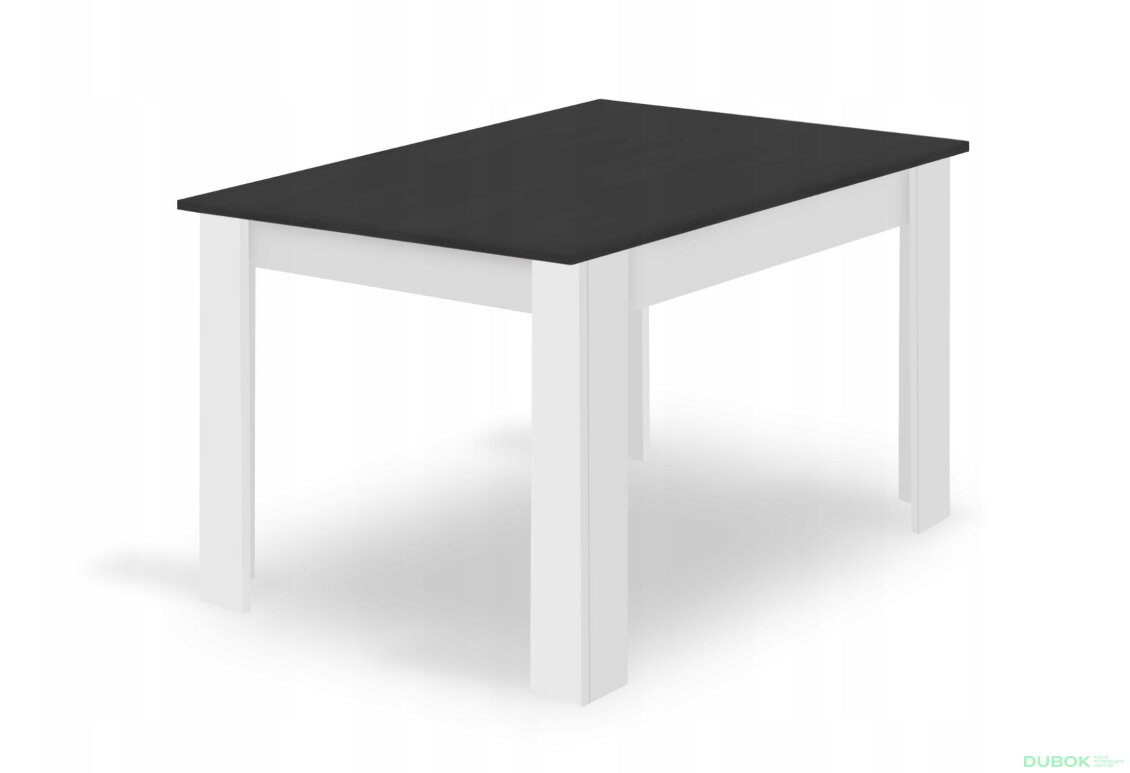 Obrázek 9 - Sada obdélníkový stůl 120x80 černobílý + 4 židle OSAKA černé