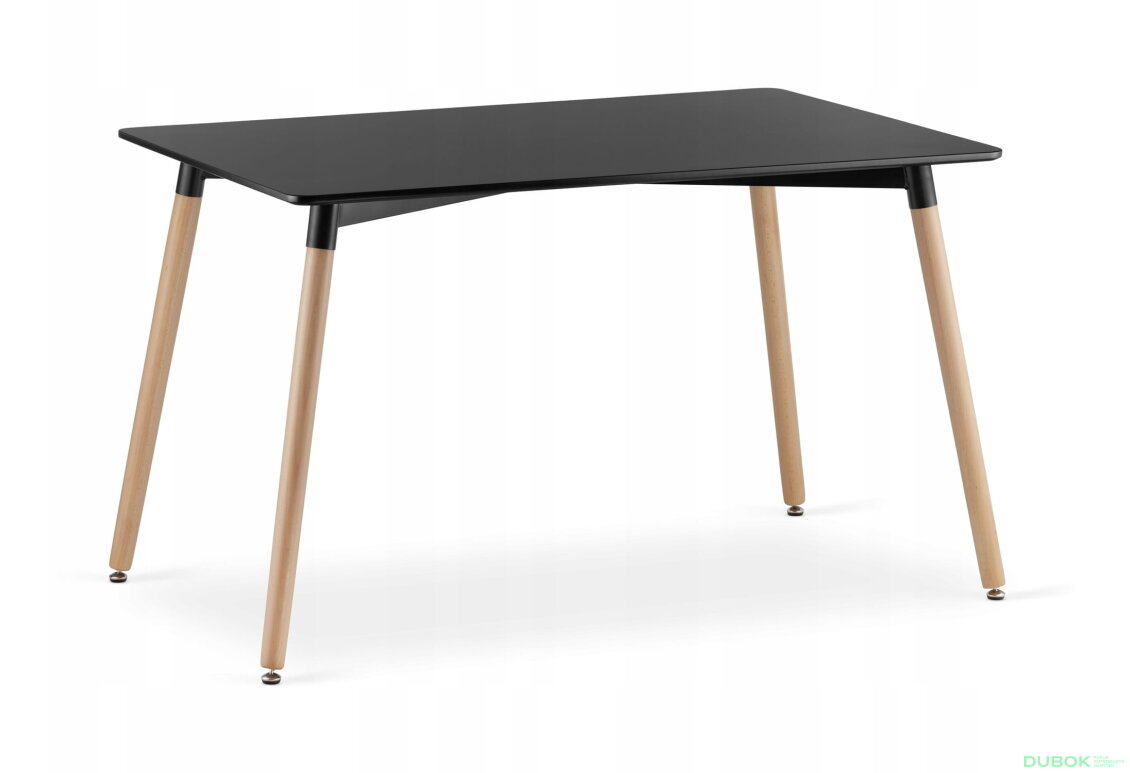 Obrázek 9 - Sada obdélníkový stůl ADRIA 120x80 černý + 4 židle LAGO zelené