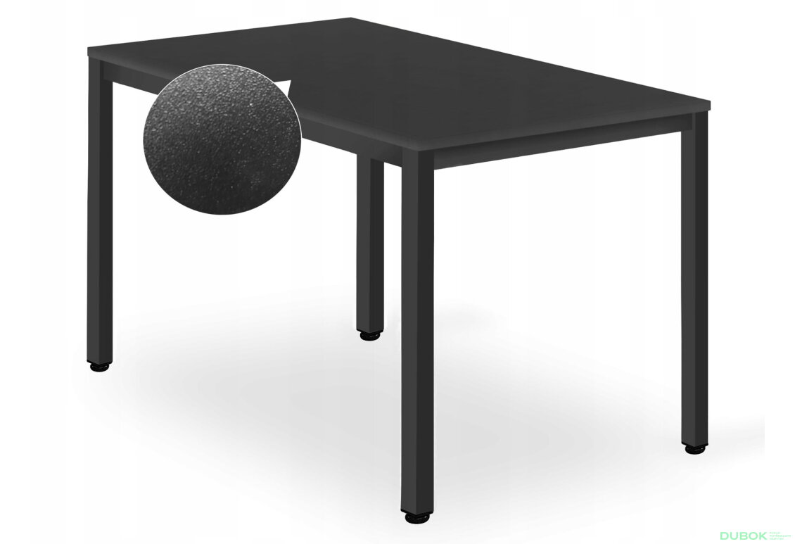 Obrázek 9 - Sada obdélníkový stůl TESSA 120x60 černý + 4 židle OSAKA černé
