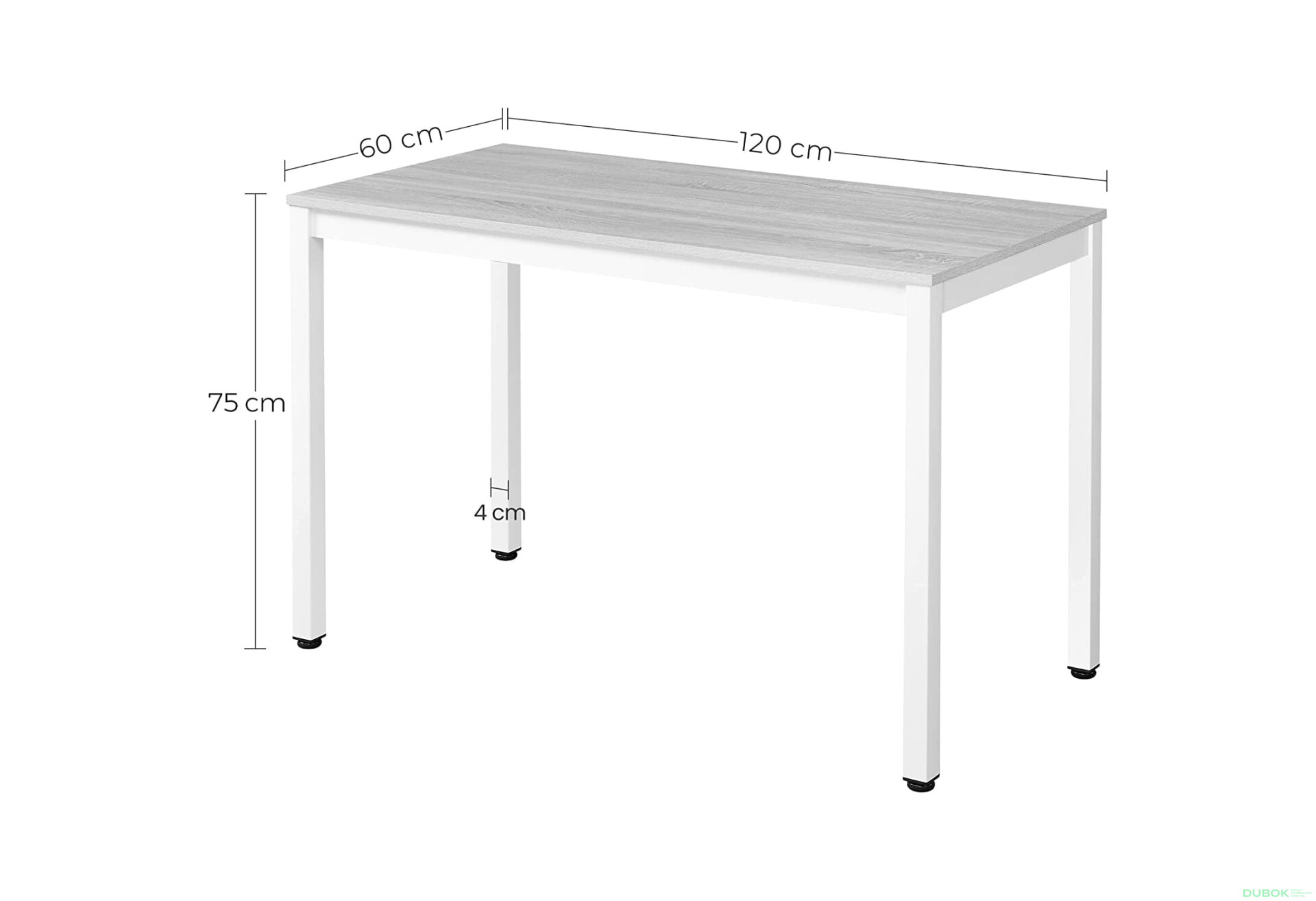 Obrázek 10 - Sada obdélníkový stůl TESSA 120x60 černý + 4 židle OSAKA černé