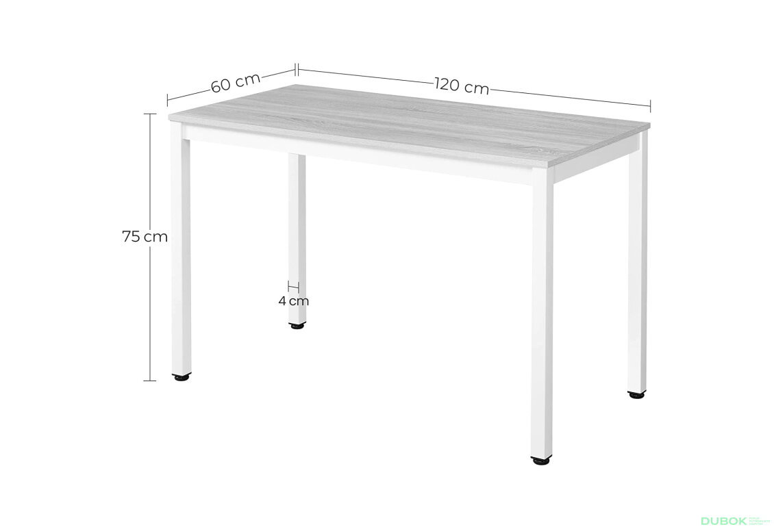 Obrázek 10 - Sada obdélníkový stůl TESSA 120x60 černý + 4 židle OSAKA černé
