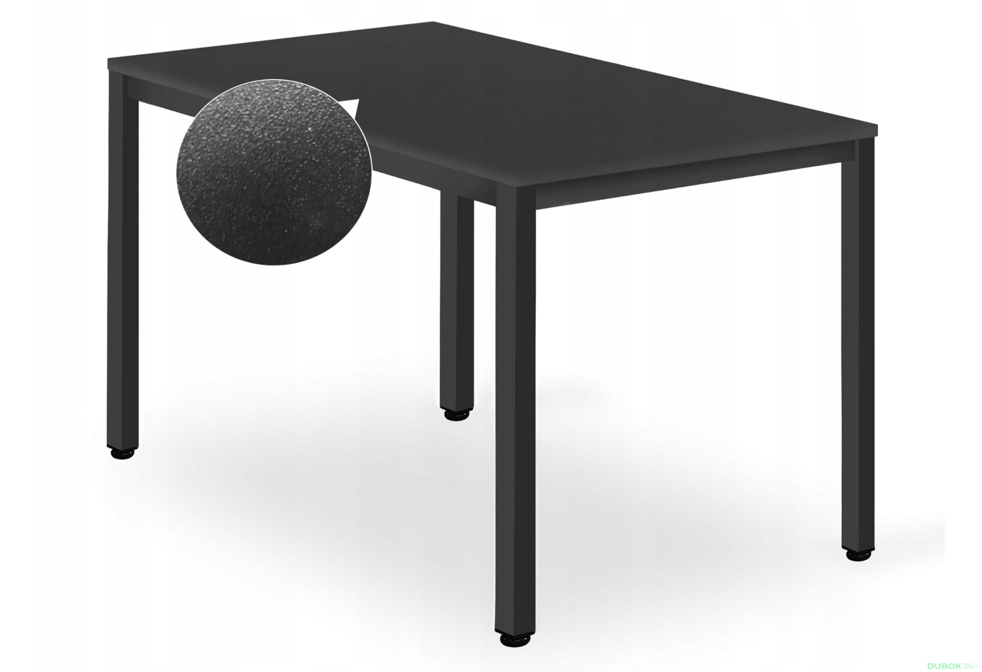Obrázek 10 - Sada obdélníkový stůl TESSA 120x60 černý + 4 židle OSAKA černé
