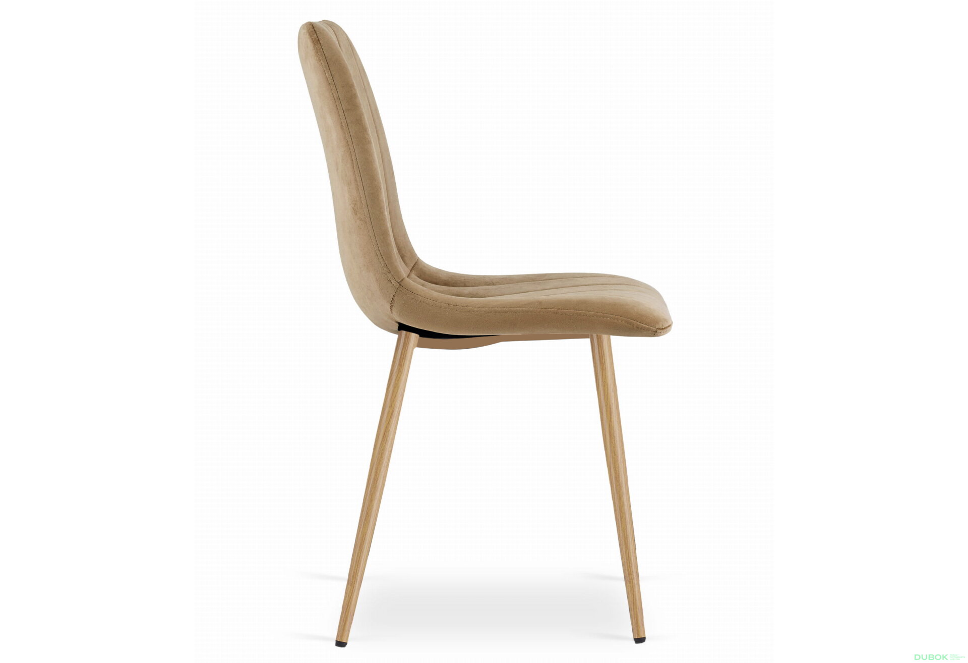 Obrázek 5 - Židle LAVA - hnědý samet / nohy barva dřeva x 1