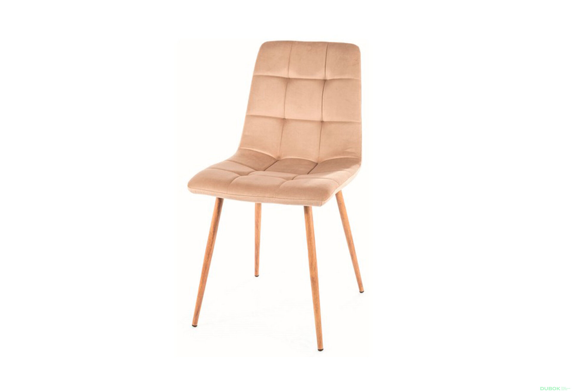 Obrázek 1 - Židle Mila D Velvet béžový Bluvel 28, kov, dąb
