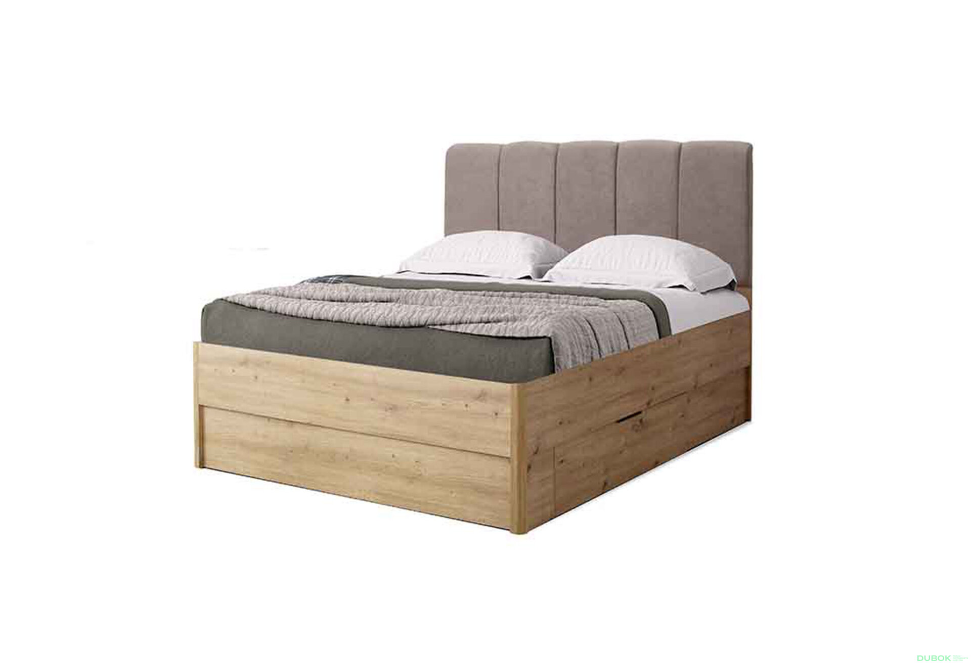 Obrázek 1 - Postel 1,2x2,0 s zásuvkami bez rámu, dub artisan Teddy