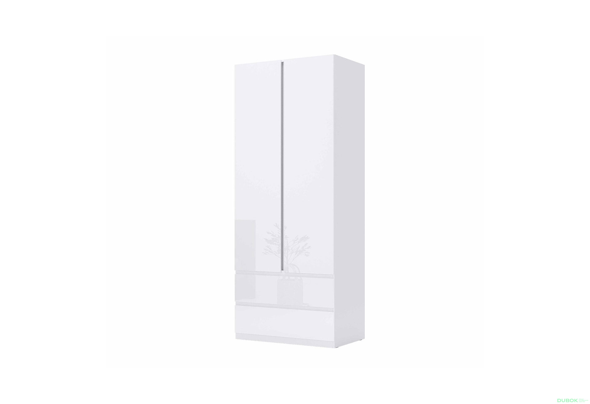 Obrázek 1 - Skříň 2dv 2šx Bez zrcadel Lesk Bílá Mija