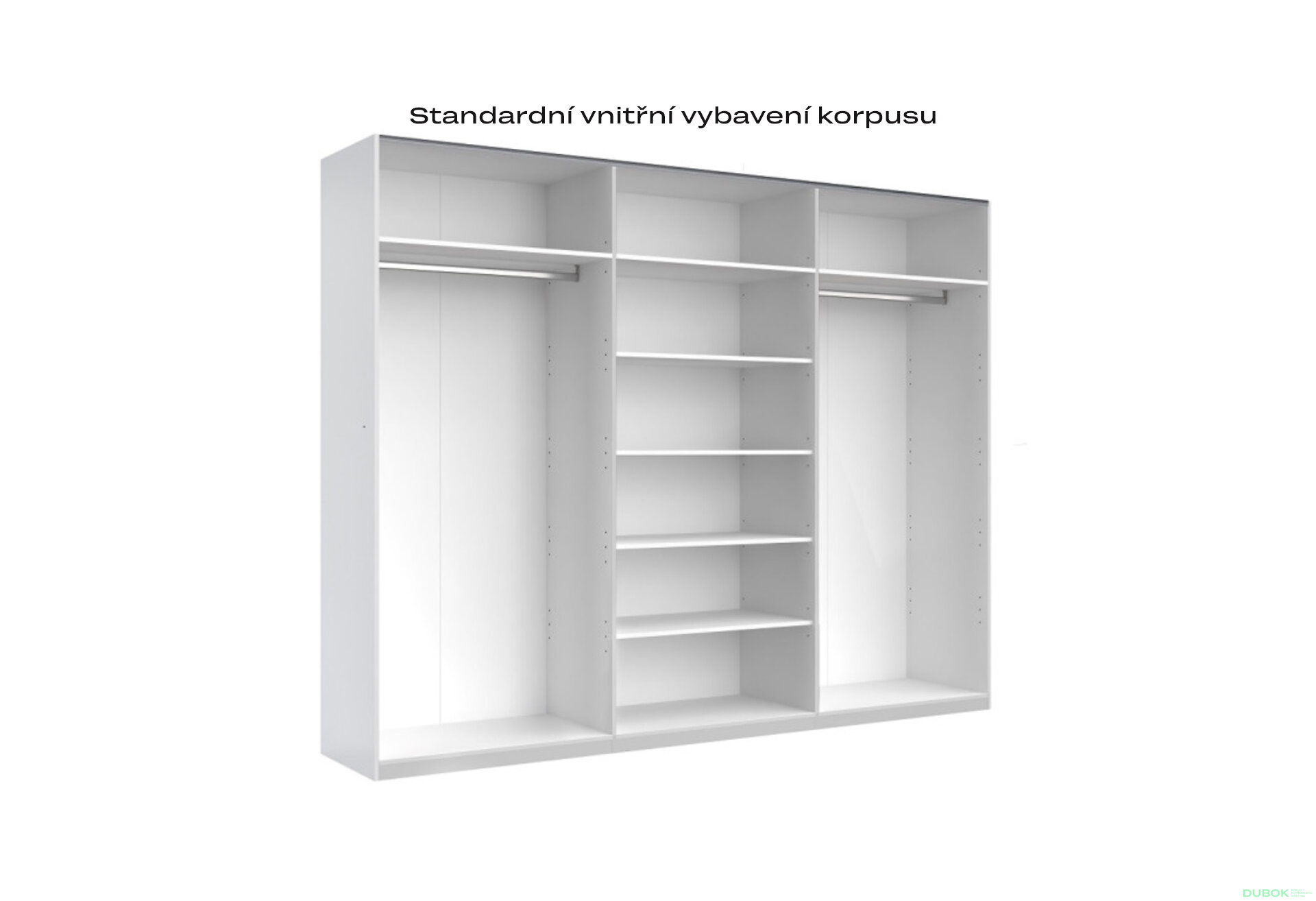 Obrázek 4 - Skříň s posuvnými dveřmi 2,5x2,1 m lesklá šedá / zrcadlo Megy