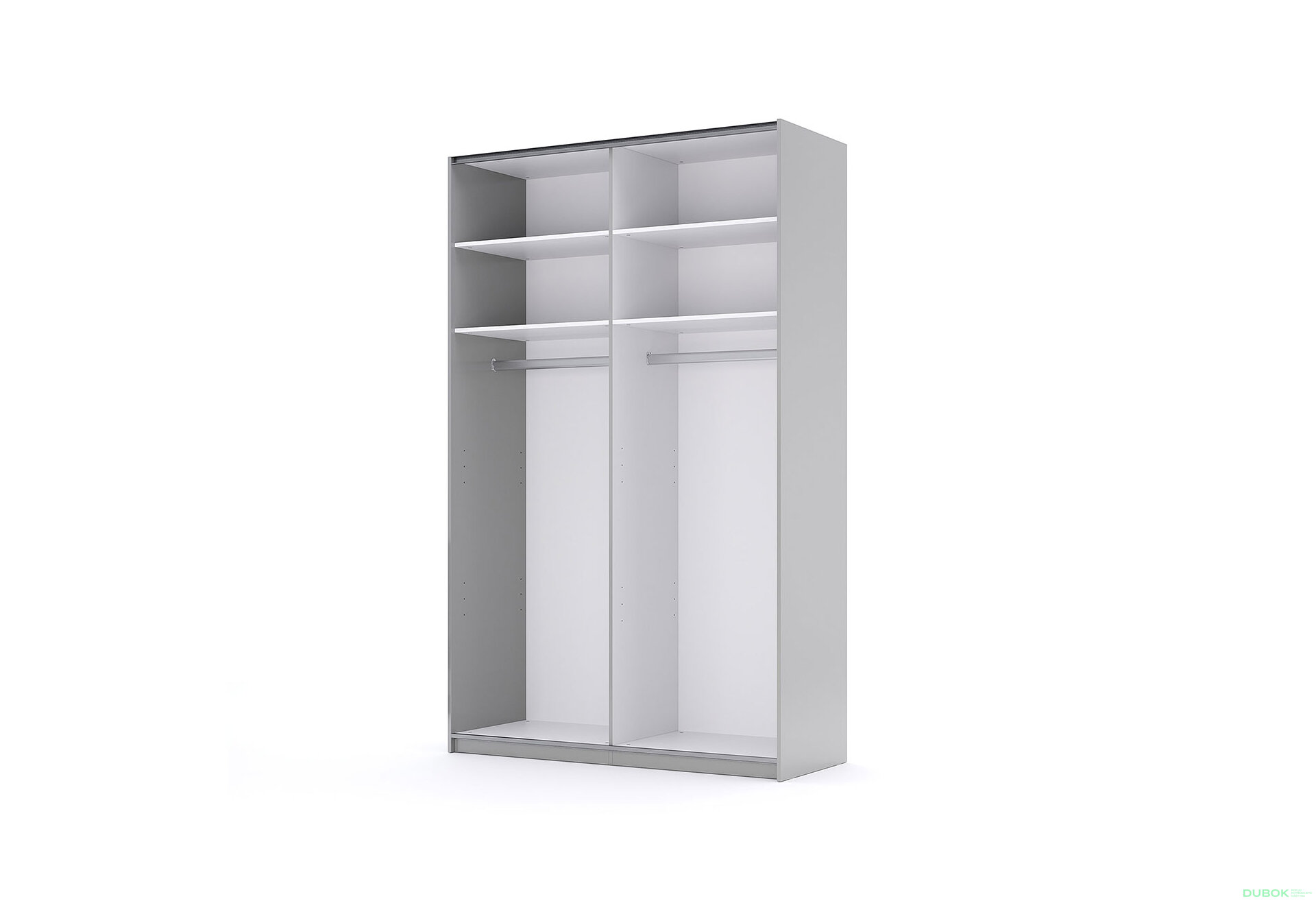 Obrázek 2 - Skříň s posuvnými dveřmi 1,5x2,4 m lesklá / zrcadlo Megy