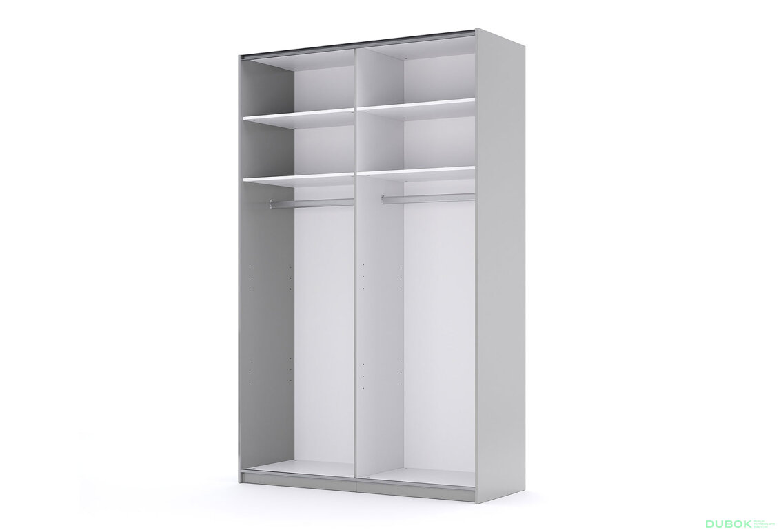 Obrázek 2 - Skříň s posuvnými dveřmi 1,5x2,4 m lesklá / zrcadlo Megy