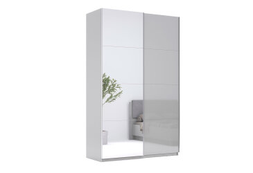 Skříň s posuvnými dveřmi 1,5x2,4 m lesklá / zrcadlo Megy