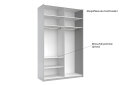 Obrázek 5 - Skříň s posuvnými dveřmi 1,5x2,4 m lesklá / zrcadlo Megy