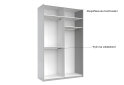 Obrázek 7 - Skříň s posuvnými dveřmi 1,5x2,4 m lesklá / zrcadlo Megy