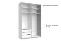 Obrázek 8 - Skříň s posuvnými dveřmi 1,5x2,4 m lesklá / zrcadlo Megy