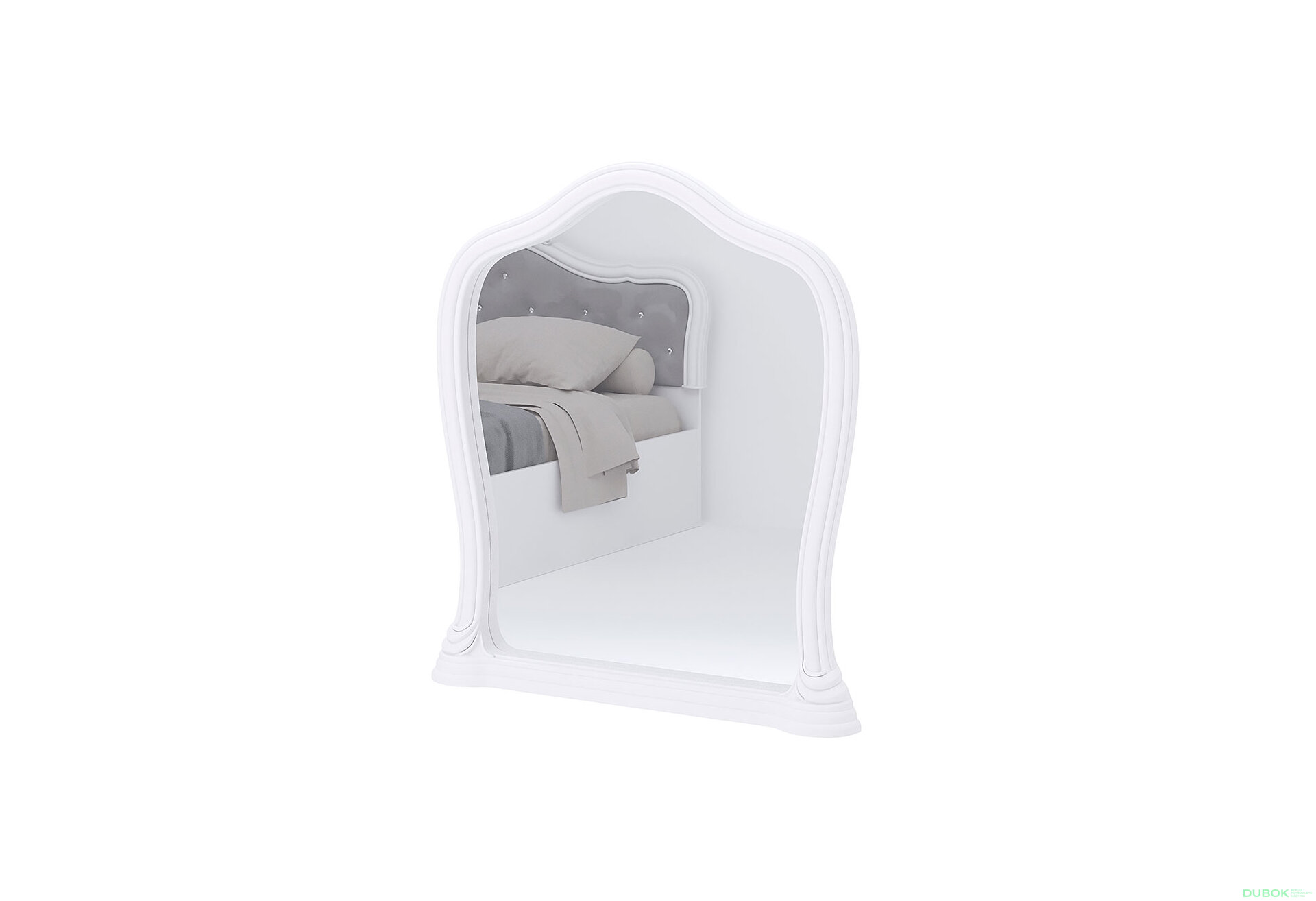 Obrázek 11368 - Zrcadlo s korunou, bílé Luiza