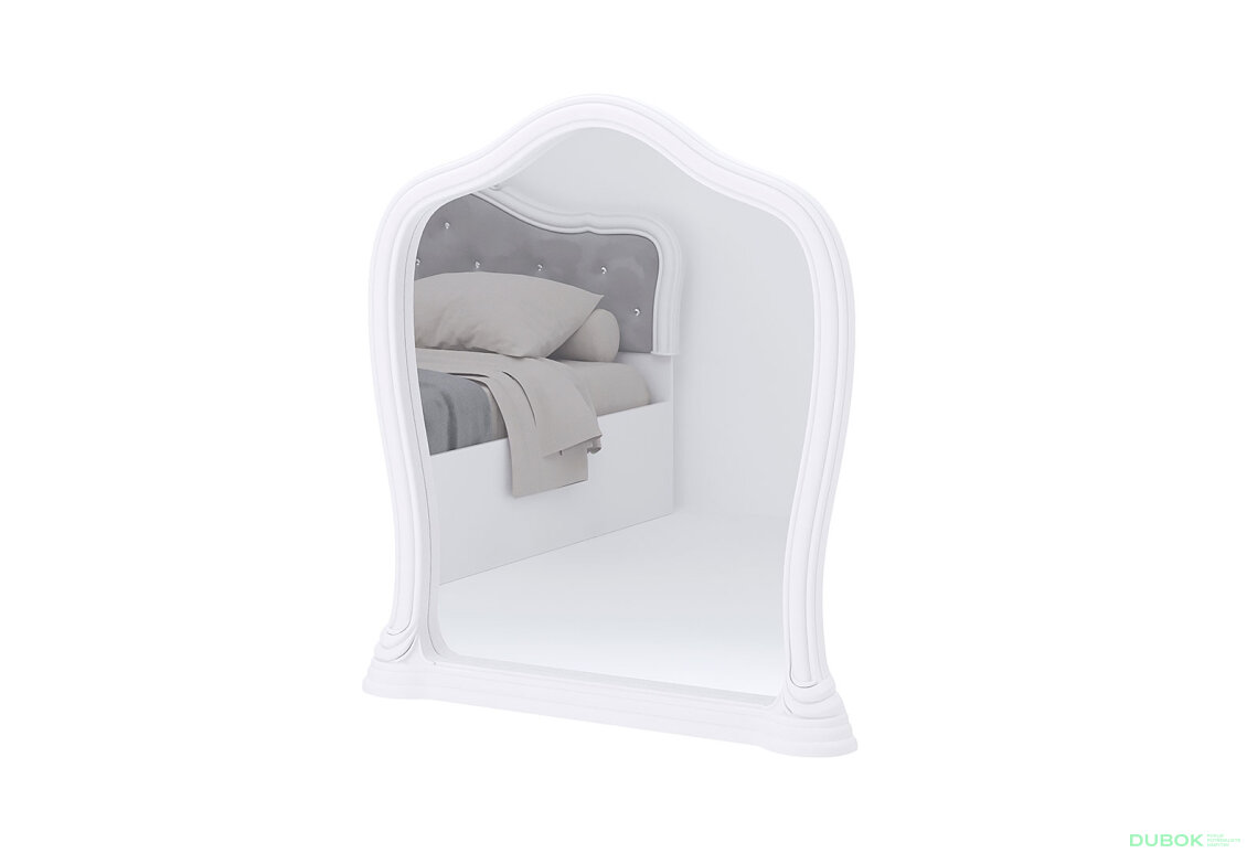 Obrázek 11368 - Zrcadlo s korunou, bílé Luiza