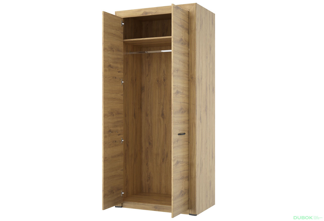 Obrázek 3 - Skříň dvoudveřová Sapori 95.9x217.1x60.3 cm Dub navarra