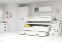 Obrázek 4 - Patrová postel Max 1 pro tři osoby bílé 80x200 cm s roštem, matrací